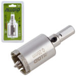 Свердло корончате алмазне по склу та кераміці 26мм з центрувальним свердлом Alloid