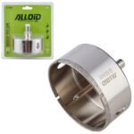 Свердло корончате алмазне по склу та кераміці 75мм з центрувальним свердлом Alloid