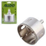 Свердло корончате алмазне по склу та кераміці 60мм з центрувальним свердлом Alloid