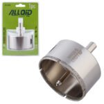 Свердло корончате алмазне по склу та кераміці 65мм з центрувальним свердлом Alloid