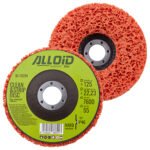 Круг зачисний "корал" 125мм х 22,2мм середньої жорсткост (помаранчевий), Alloid
