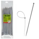Хомут пластиковий Alloid 4.8 х 250 100 шт./уп. сірий