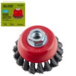 Щітка торцева "пучки крученого дроту" 100мм, М14х2 Alloid