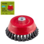 Щітка торцева "пучки крученого дроту" 125мм, М14х2 Alloid