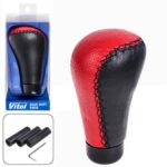 Ручка к/п декор. (F 25338 P) чорна-червона.шкіра