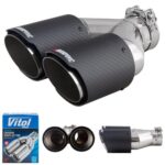 Насадка на глушник НГ-1135B matte, внутр.d 64мм/довж. 241мм/2*зовн.d 89мм