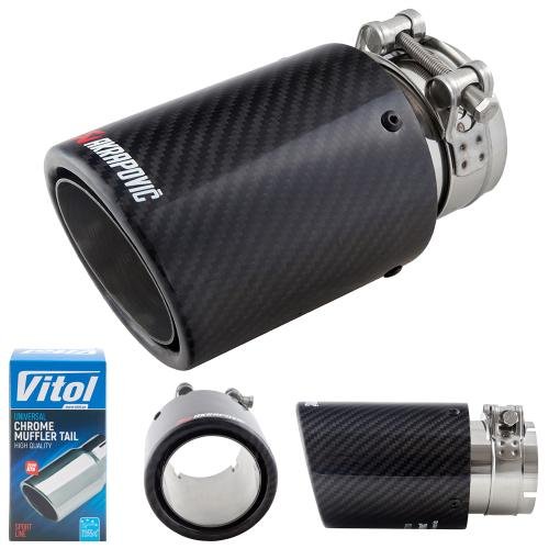 Насадка на глушник Vitol НГ-1143B Glossy Ø64 мм карбон