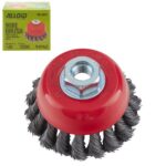 Щітка торцева "пучки крученого дроту" 90мм, М14х2 Alloid