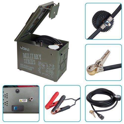 Компресор автомобільний VOIN VM-080 MILITARY SERIES 160 л/хв, 150 PSI