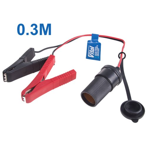 Перехідник K-11 клеми–прикурювач 0.3 м — із заглушкою, мідний кабель