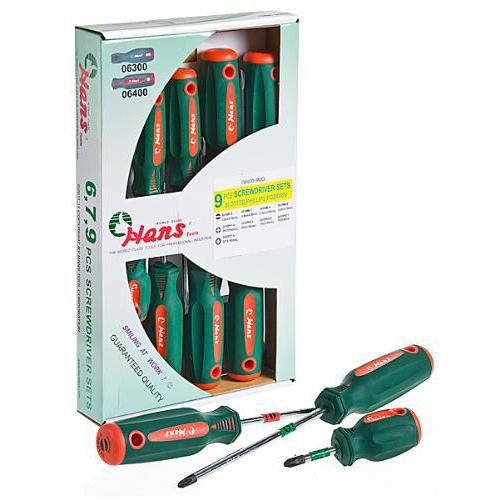 Набір викруток HANS 06400-9MG SL/PH 9 шт, CrV сталь