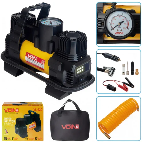 Компресор автомобільний VOIN VL-620 85 л/хв, 150 PSI, 2 циліндри
