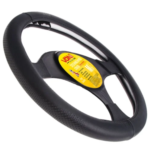 Чохол на кермо VOIN VLOD-L981 чорний натуральна шкіра універсальний автомобільний аксесуар