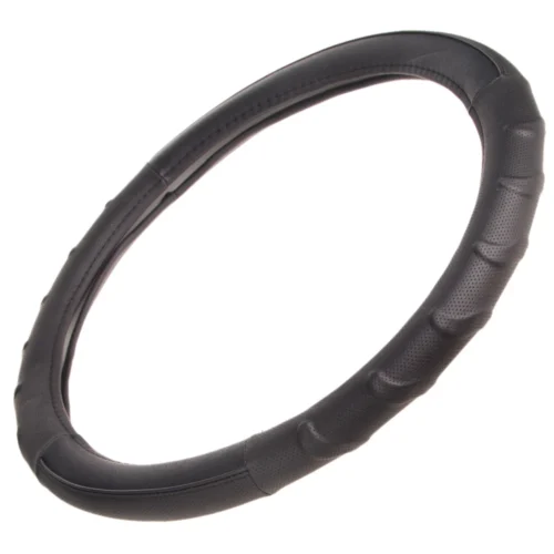 Чохол на кермо Штурмовик вигляд під кутом еко-шкіра чорний