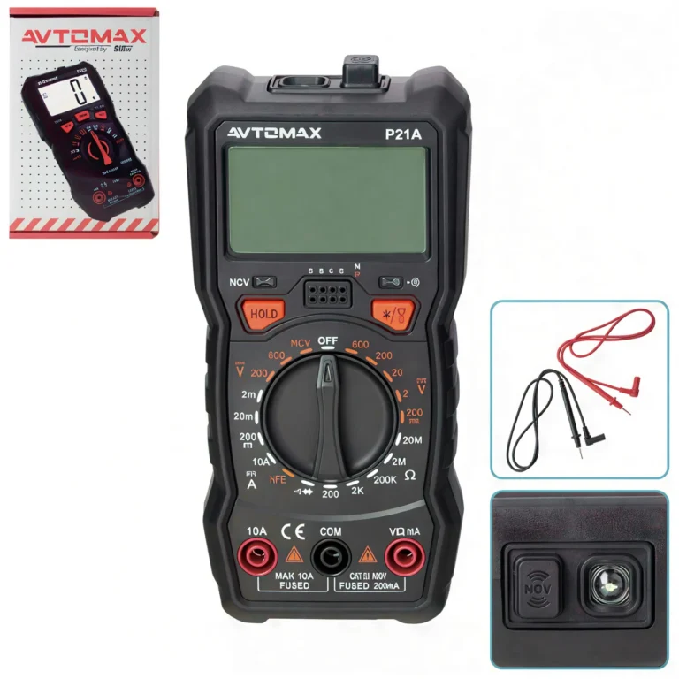 Мультиметр цифровий Avtomax P21A — DCV/ACV, тестування діодів і транзисторів