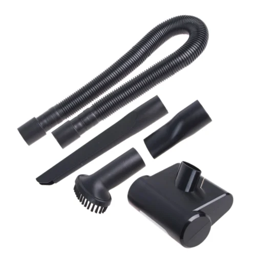 Комплект насадок для автопилососа VOIN V80 включає гнучкий шланг, щілинну насадку, щітку та турбо-насадку