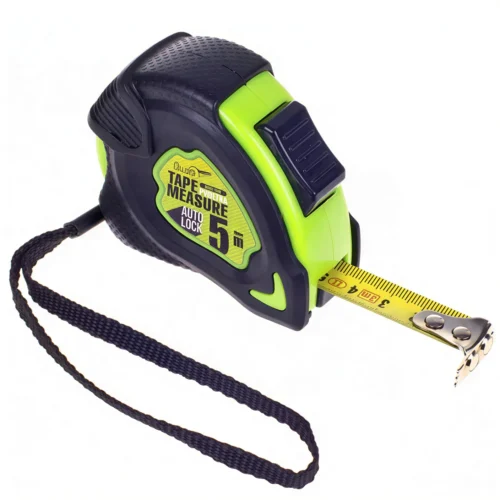 Рулетка Alloid з автофіксатором 5 м × 19 мм, прогумований корпус
