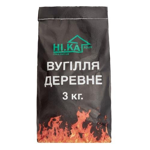 Вугілля деревне НІ.КА 3 кг для мангалу та гриля