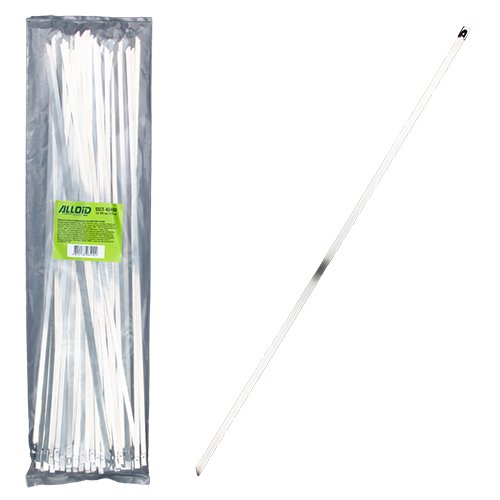 Стяжки кабельні Alloid нержавіюча сталь 4,6 × 400 мм, 100 шт.