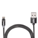 Кабель магнітний PULSO USB–Lightning 1 м, 2,4 А, чорний