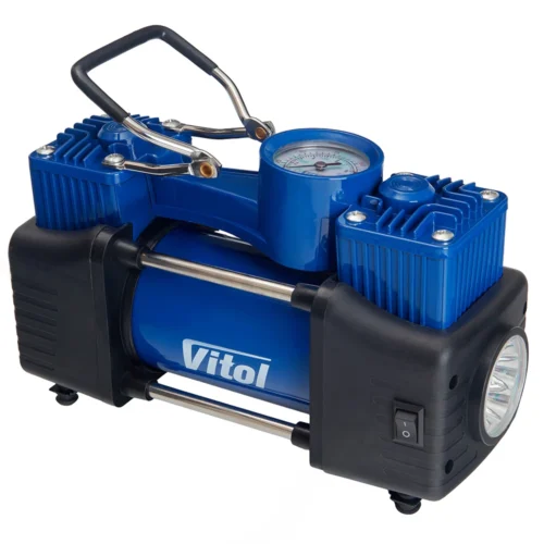 Автомобільний компресор ViTOL K-74 150 PSI двоциліндровий 12V