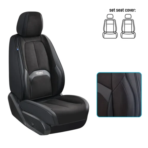 Чохли на передні сидіння VOIN V-8913 екошкіра чорні