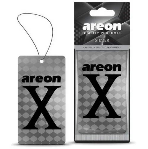 Освіжувач повітря Areon X Lux Silver підвісний ароматизатор сухий листок для авто